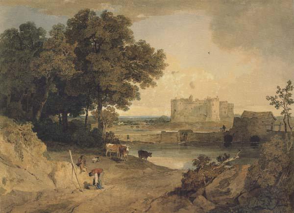 William Havell Carew Castle,Near Pembroke (mk47) Norge oil painting art